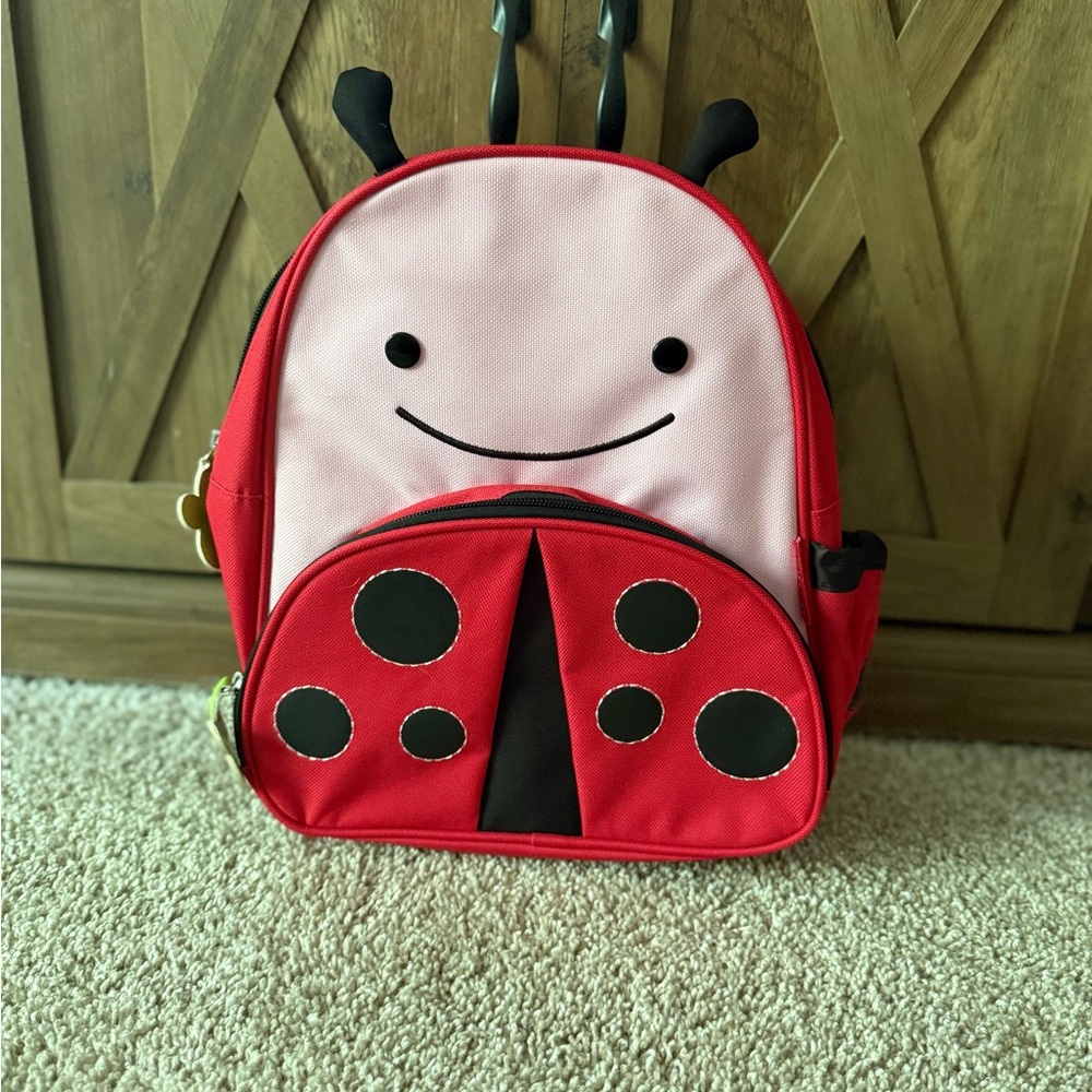 Skip Hop Ladybug Kids Backpack - Red and Pink Delight